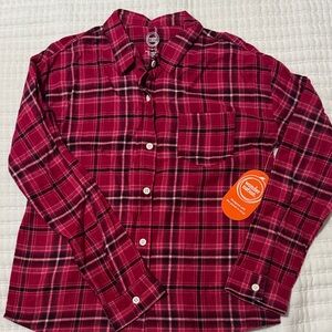 Wonder nation Girl flannel shirt long sleeve